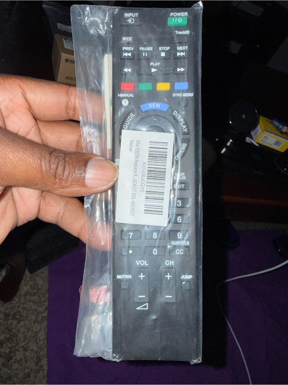 Universal Replacement TV Remote in Black